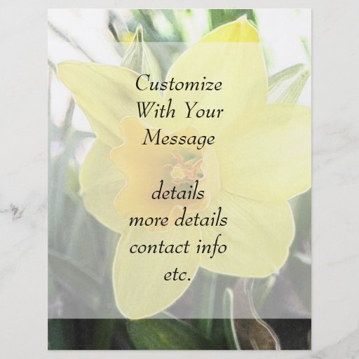 A Cheerful Yellow Daffodil Full Color Flyer