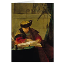 A Chemist in his Laboratory Greeting Cards