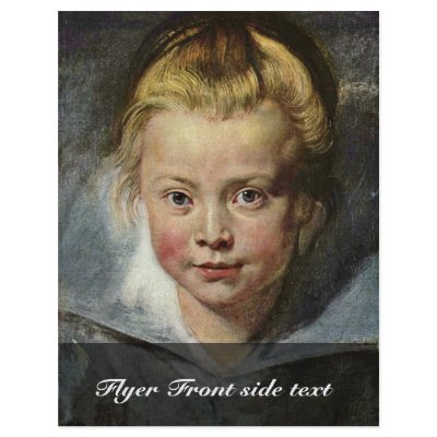 A Child'S Head (Portrait Of Clara Serena Rubens Personalised Flyer by Artcollection