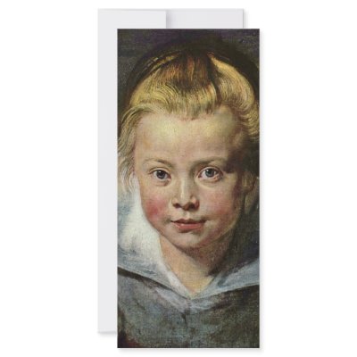 A Child'S Head (Portrait Of Clara Serena Rubens Customized Rack Card by Artcollection