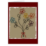 A Child's Rainbow Bouquet Note Card