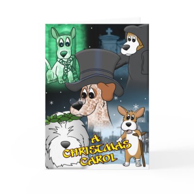 A Christmas Carol Dog Lover Christmas Card by MenagerieMayhem