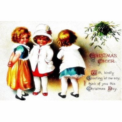 A christmas greeting, three babies standing photo sculpture by RememberChristmas
