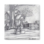 A Christmas Winter Day Refrigerator Magnet