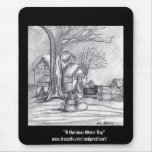 A Christmas Winter Day Mouse Mat