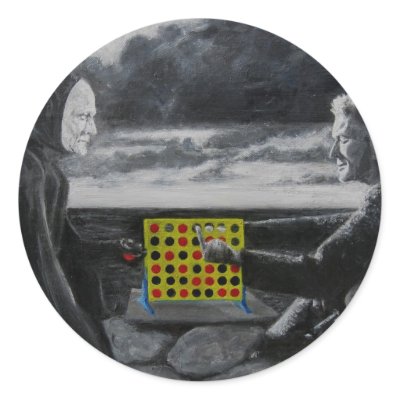 'A Civil Game of Tic Tac Toe" Stickers by ComradeStryker
