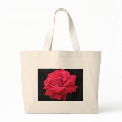 A Classic Red Rose Canvas Bags by charlesblack7