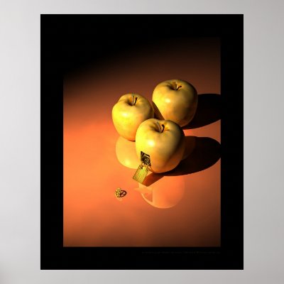 A clockwork apple -  Golden mécanique Poster by gtran