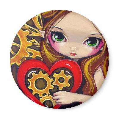"A Clockwork Valentine" Magnet by strangeling