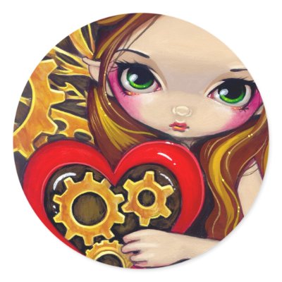 "A Clockwork Valentine" Sticker by strangeling