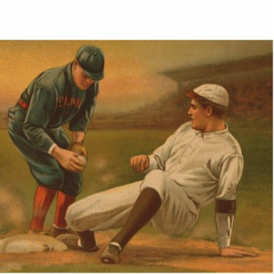 A Close Play At Second Photo Cut Outs by BBHistoricalSociety