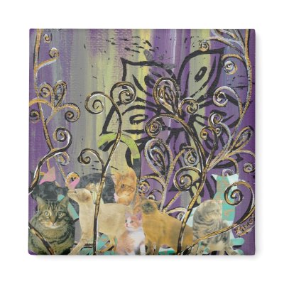 A Cluster of Cats Magnet by kewzoo