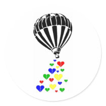 A Colourful Balloon Round Stickers