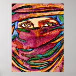 A colourful veil and immense eyes .... posters