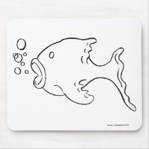 a comic fish mousePad