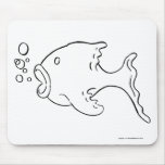 a comic fish mousePad