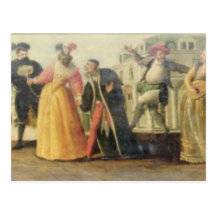 A Commedia Dell'Arte Troupe Before a Renaissance T Post Cards