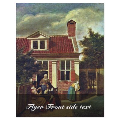 A Company In The Courtyard Behind A House. [1] Full Color Flyer by Artcollection