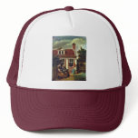 A Company In The Courtyard Behind A House. [1] Mesh Hat