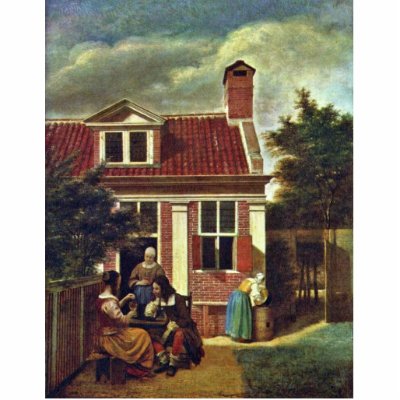 A Company In The Courtyard Behind A House. [1] Acrylic Cut Out by Artcollection