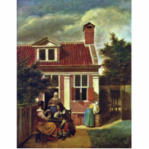 A Company In The Courtyard Behind A House. [1] Acrylic Cut Out