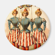 A Contented Woman Campaign Girls Fridge Magnets