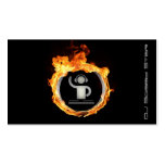 A cool flaming DJ business card