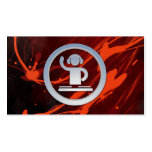 A cool paint splatter DJ 3d icon business card