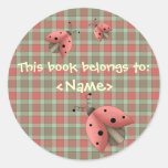 A Country Garden Ladybug Book Sticker (Red)