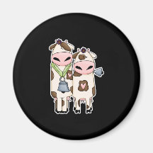 a couple of cute moo cows fridge magnet