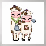 a couple of cute moo cows posters