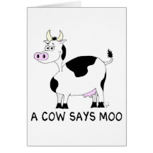 A Cow Says Moo Card