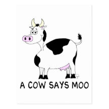A Cow Says Moo Postcards