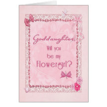 A craft look Flower Girl invitation Cards