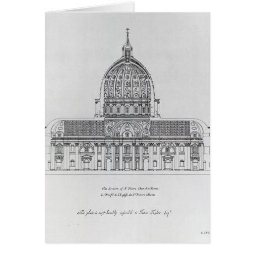 A cross-section of St. Peter's, Rome Cards