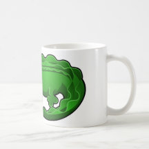 A Cute Alligator or Crocodile Cartoon Character Coffee Mug