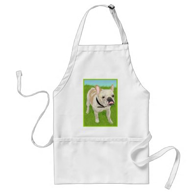 A cute Artistic & Whimsical French Bulldog Apron by jfarrell12