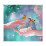 A cute baby boy in hand fantasy gallery wrap canvas