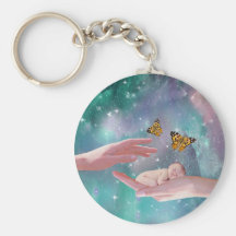 A cute baby in hand fantasy key chain