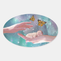 A cute baby in hand fantasy stickers