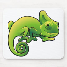 A cute chameleon lizard mouse pads