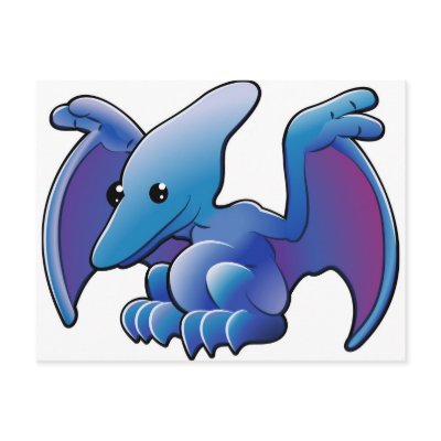 A cute friendly dinosaur pterodactyl or pteranodon by GeoDesign