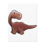 A cute friendly diplodocus dinosaur postcards