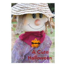 A Cute Halloween Scarecrow Invite