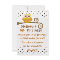 A Cute Little Hoot! Personalized Invitation