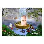 A cute nature baby invitation