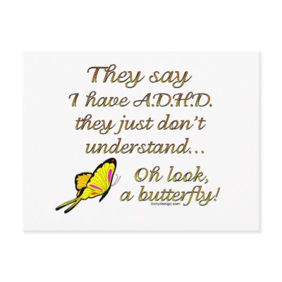 A.D.H.D. Butterfly Humour by ironydesign