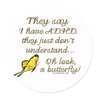 A.D.H.D. Butterfly Humour by ironydesign