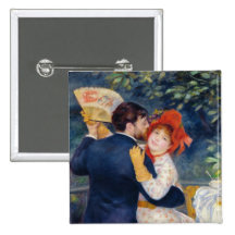 A Dance in the Country, 1883 Pinback Buttons