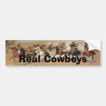 A Dash For Timber by Remington, Vintage Cowboys Bumper Stickers